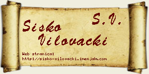 Sisko Vilovački vizit kartica